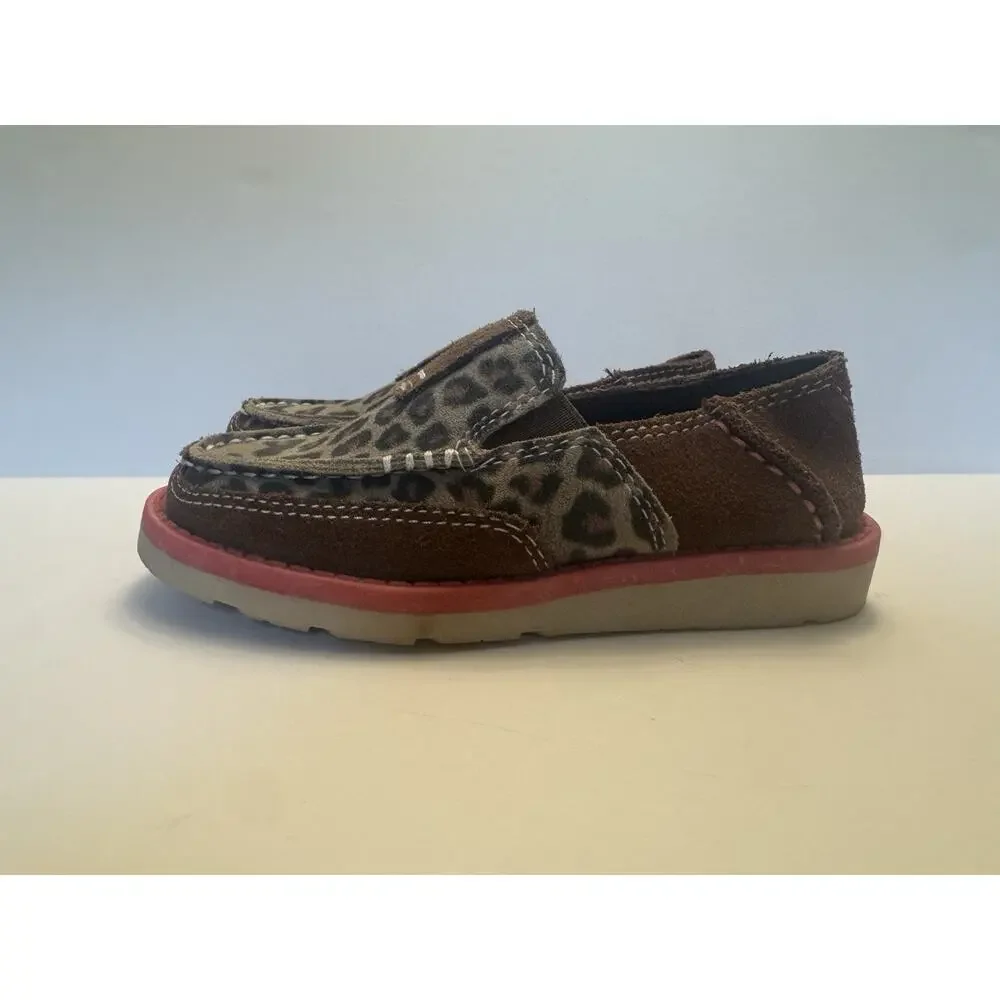 Ariat Kids Size 9 Leopard Print Cruiser Slip On Loafers Brown Pink Shoes